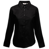 Lady-fit Long Sleeve Oxford Shirt (65-002-0) Black XL