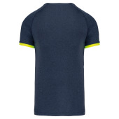 Sport-t-shirt Navy Heather / Fluorescent Yellow XS