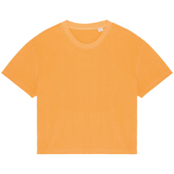 Ecologisch badstof dames-T-shirt Apricot XL