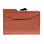 C-Secure aluminium RFID kaarthouder & portemonnee, bruin, zilver