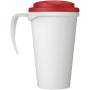 Brite-Americano® Grande 350 ml mug with spill-proof lid - White/Red
