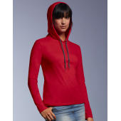 Women's Fashion Basic LS Hooded Tee Women's Fashion Basic LS Hooded Tee