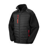 Compass Padded Softshell - Black/Red - 2XL