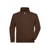 Workwear Half-Zip Sweat - COLOR - - brown/stone - 6XL