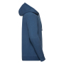 Authentic Full zip hooded melange sweatshirt Ocean Melange XS
