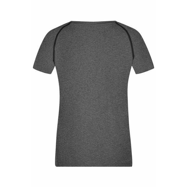 Ladies' Sports T-Shirt - black-melange/black - L
