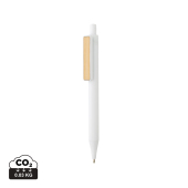 GRS RABS pen met bamboe clip, wit