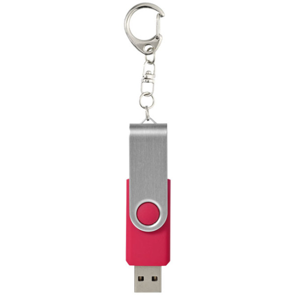 Rotate USB met sleutelhanger - Magenta - 1GB