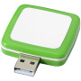 Rotating square USB - Lichtgroen/Wit - 2GB