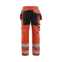 High Vis Werkbroek met stretch en gereedschapzakken