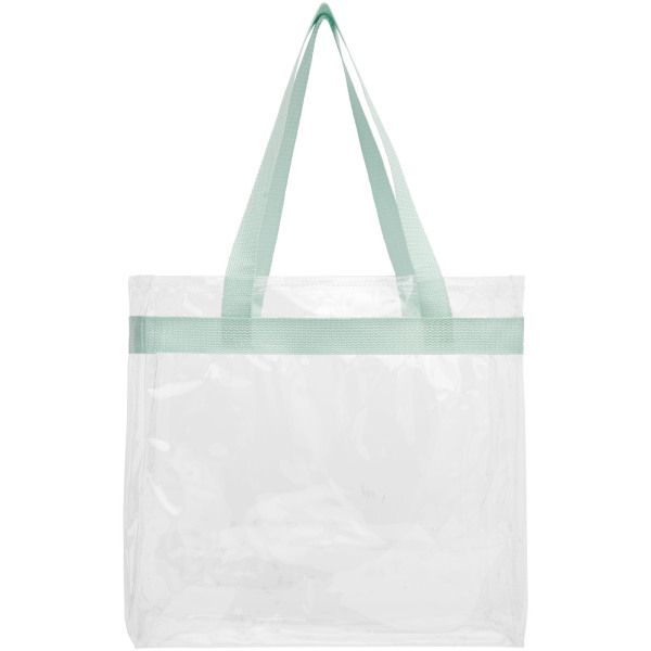 Hampton transparent tote bag 13L - Mint/Transparent clear