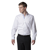Tailored Fit Premium Contrast Oxford Shirt - White/Navy - S
