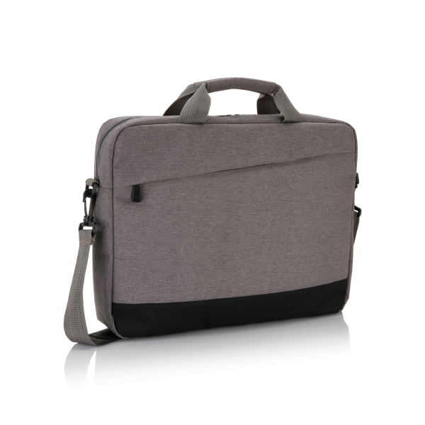 Trend 15” laptop tas PVC-vrij, grijs, zwart