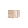 Kubushouder hout met recycled papier 650 vels 10x10x8.5cm - Licht Bruin