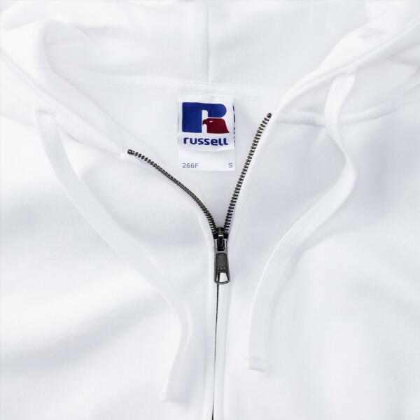 RUS Ladies Authentic Zip Hood Jacket, White, XL