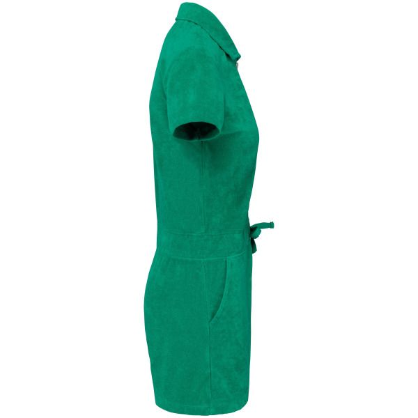 Ecologisch badstof jumpsuit voor dames Malachite Green XL