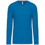 T-shirt V-hals lange mouwen Tropical Blue XL