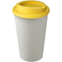 Americano® Eco 350 ml recycled tumbler - White/Yellow