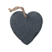 SLATEHEART - Hartvormige leistenen hanger SLATEHEART - Hartvormige leistenen hanger