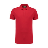 L&S Polo Fit Heavy Mix SS red 3XL