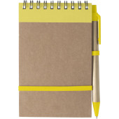 Kartonnen notitieboekje geel