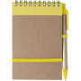 Kartonnen notitieboekje Emory geel