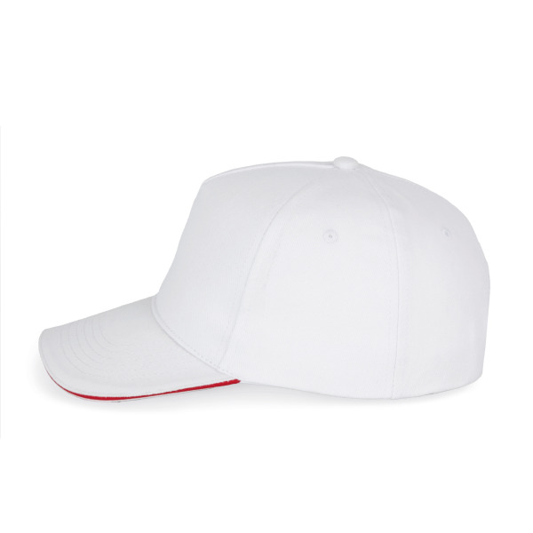 Kappe -  5-Panels White / Red One Size