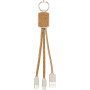 Bates wheat straw and cork 3-in-1 charging cable - Natural