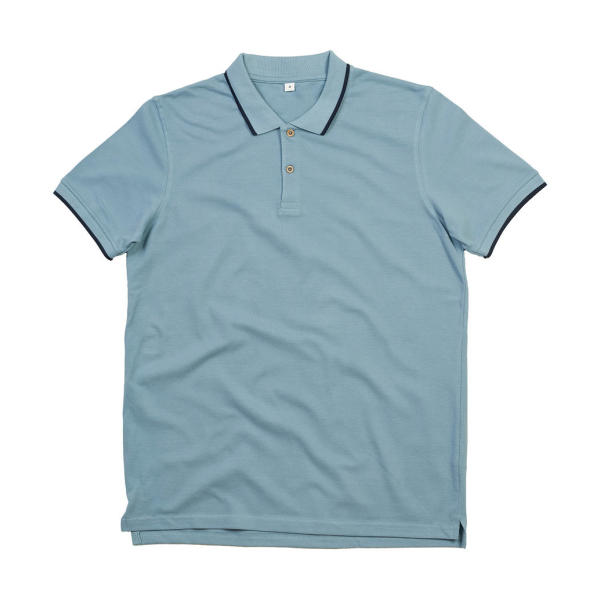 The Tipped Polo - Light Denim/Navy - S