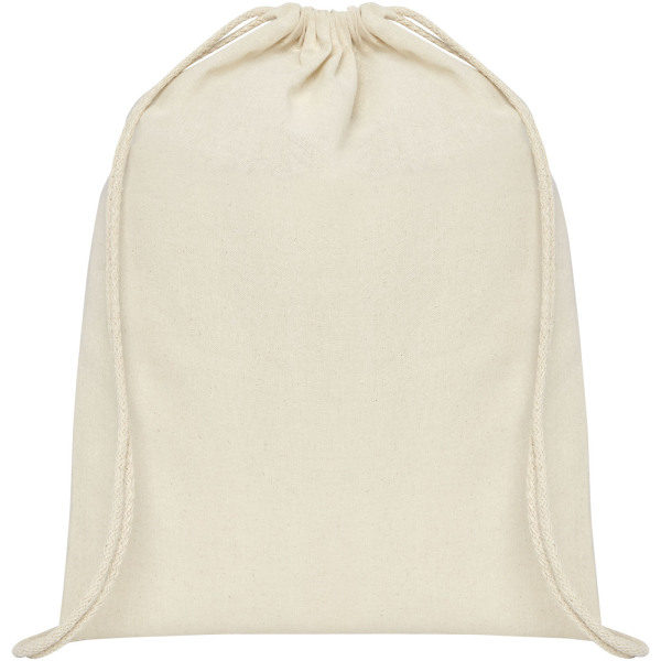 Oregon 140 g/m² cotton drawstring backpack 5L - Natural