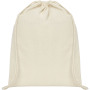 Oregon 140 g/m² cotton drawstring backpack 5L - Natural