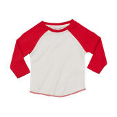 Baby Superstar Baseball T - Washed White/Warm Red