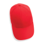 Impact AWARE™  6 panel 190gr gerecycled katoenen cap, rood