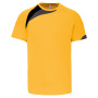 Sportshirt korte mouwen kids Sporty yellow/Black/Storm grey 8/10 jaar