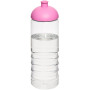 H2O Active® Treble 750 ml sportfles met koepeldeksel - Transparant/Roze