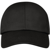 Cerus cool fit cap met 6 panelen - Zwart