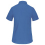 Overhemd in onderhoudsvriendelijk polykatoen-popeline korte mouwen dames Cobalt Blue 4XL