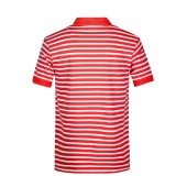 Men's  Polo Striped - red/white - S