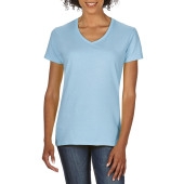 Gildan T-shirt Premium Cotton V-neck SS for her Light Blue XXL