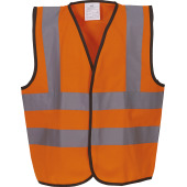 Signalisatievest voor kinderen met 2 Banden & Bretels Hi Vis Orange 4/6 jaar