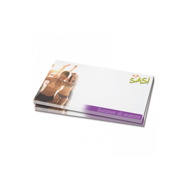 100 adhesive notes, 125x72mm, full-colour - White