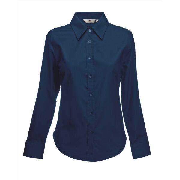 FOTL Lady-Fit LSL Oxford Shirt, Navy, XS