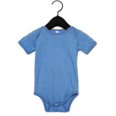 Baby short sleeve onesie Heather Columbia Blue 3/6M