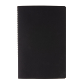 Softcover PU notitieboek met gekleurde accent rand, wit