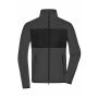 Men's Fleece Jacket - dark-melange/black - 3XL