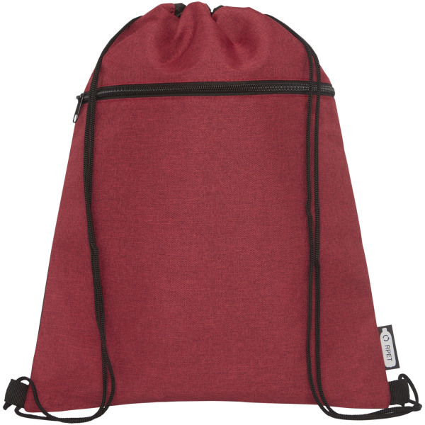 Ross RPET drawstring backpack 5L - Heather dark red