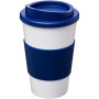 Americano® 350 ml insulated tumbler with grip - White/Blue
