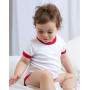 Baby Ringer Bodysuit - White/Heather Grey Melange - 3-6