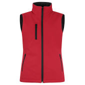 Clique Padded softshell bw ladies rood xs