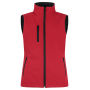 Clique Padded hoody softshell bw ladies rood xs